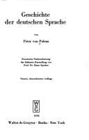 Tapa de Geschichte der deutschen Sprache