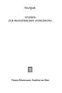 Tapa de Studien zur französischen Aufklärung
