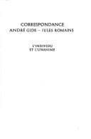 Tapa de Correspondance André Gide--Jules Romains