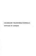 Tapa de Grammaire transformationnelle