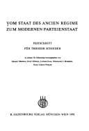 Tapa de Vom Staat des Ancien régime zum modernen Parteienstaat