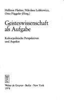 Tapa de Geisteswissenschaft als Aufgabe