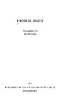 Tapa de Henrik Ibsen