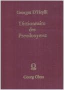 Tapa de Dictionnaire des pseudonymes