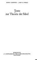 Tapa de Texte zur Theorie der Fabel