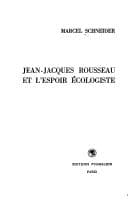 Tapa de Jean-Jacques Rousseau et l'espoir écologiste