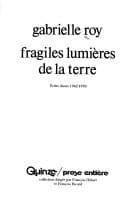 Tapa de Fragiles lumieres de la terre