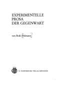 Tapa de Experimentelle Prosa der Gegenwart