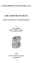 Tapa de Les Langues d'U.R.S.S