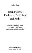 Tapa de Joseph Görres, ein Leben für Freiheit und Recht