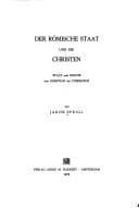 Tapa de Der römische Staat und die Christen