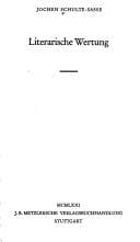 Tapa de Literarische Wertung