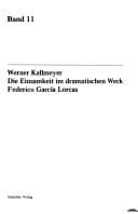 Tapa de Die Einsamkeit im dramatischen Werk Federico Garcia Lorcas