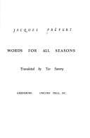 Tapa de Words for all seasons