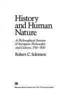 Tapa de History and human nature