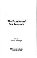 Tapa de The Frontiers of sex research