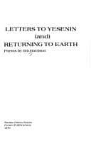 Tapa de Letter to Yesenin (and) Returning to earth