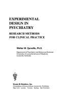Tapa de Experimental design in psychiatry