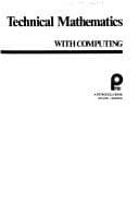 Tapa de An introduction to technical mathematics, with computing
