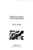 Tapa de Seventy-four writers of the colonial South