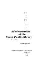 Tapa de Administration of the small public library