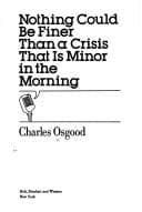 Tapa de Nothing could be finer than a crisis that is minor in the morning