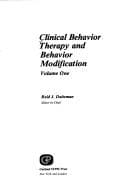 Tapa de Clinical behavior therapy and behavior modification
