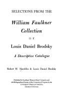 Tapa de Selections from the William Faulkner collection of Louis Daniel Brodsky