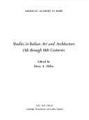 Tapa de Studies in Italian art and architecture, 15th through 18th centuries