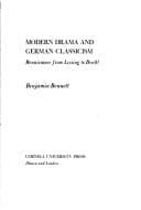 Tapa de Modern drama and German classicism