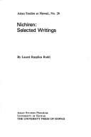 Tapa de Nichiren, selected writings
