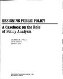 Tapa de Designing public policy