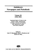 Tapa de Antislavery newspapers and periodicals