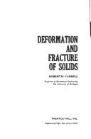 Tapa de Deformation and fracture of solids