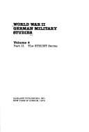 Tapa de World War II German military studies