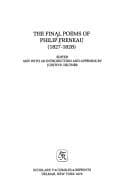 Tapa de The final poems of Philip Freneau
