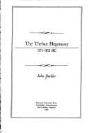 Tapa de The Theban hegemony, 371-362 BC