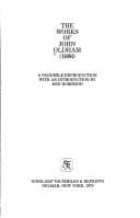 Tapa de The works of John Oldham (1686)