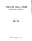 Tapa de Friedrich Dürrenmatt, a collection of critical essays