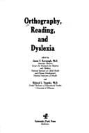 Tapa de Orthography, reading, and dyslexia
