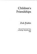 Tapa de Children's friendships