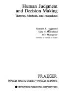 Tapa de Human judgment and decision making: Theories, methods, and procedures
