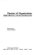Tapa de Theories of organizations