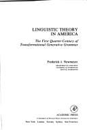 Tapa de Linguistic theory in America