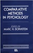Tapa de Comparative methods in psychology