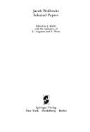 Tapa de Selected papers [of] J. Wolfowitz