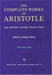 Tapa de Complete Works of Aristotle, Vol. 1