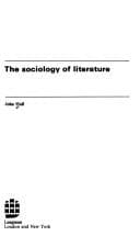 Tapa de The sociology of literature