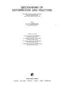 Tapa de Mechanisms of deformation and fracture