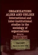 Tapa de Organizations alike and unlike